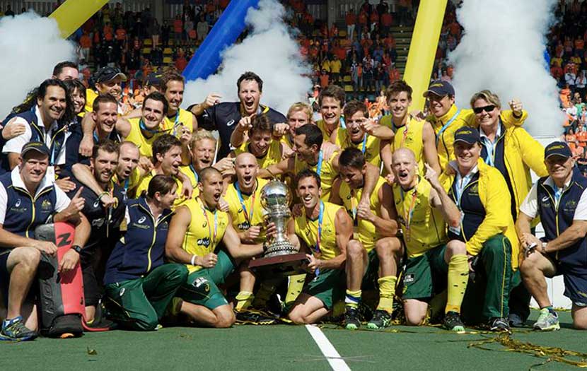 RABOBANK HOCKEY WORLD CUP - THE HAGUE 2014: Selección australiana, campeones del Mundo (Imagen: Álbum oficial del Torneo | Foto: FIH)