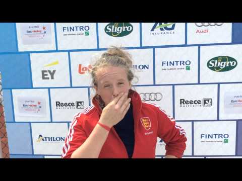 Fintro EuroHockey Junior Championships 2014 Day 7 - Post match interview ENG-ESP (w) 2-0