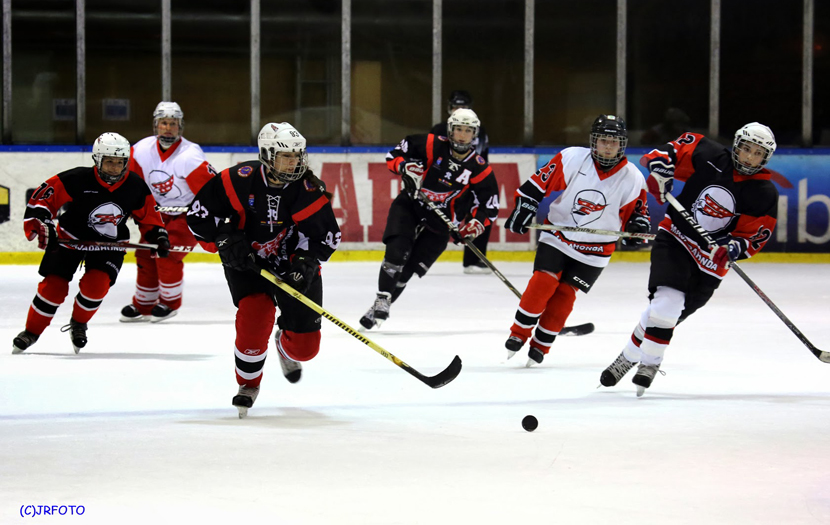 LNSHHF: Momento de juego entre los equipos MAJADAHONDA I y MAJADAHONDA II en la última jornada de Liga (Imagen cedida por: Comunicación SAD Majadahonda - Foto: Javier Rebolledo - JR Foto)