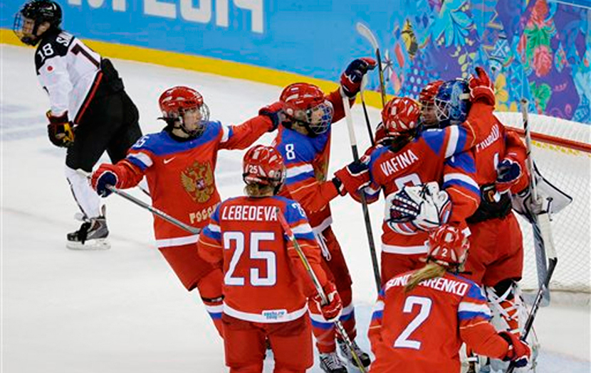 JJ.OO SOCHI 2014 - Hockey Hielo Fmenino : Suecia y Rusia en Cuartos (Imagen: vangurdia.com.mx  Foto: vanguardia-ap)